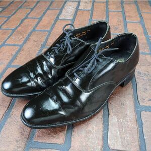 Paul Stewart 10.5 Black Dress Shoes England VTG